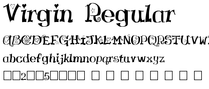 Virgin Regular font